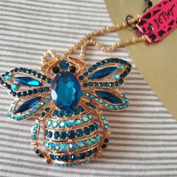 New Betsey Johnson Bee Necklace/Brooch - Picture 2 of 3